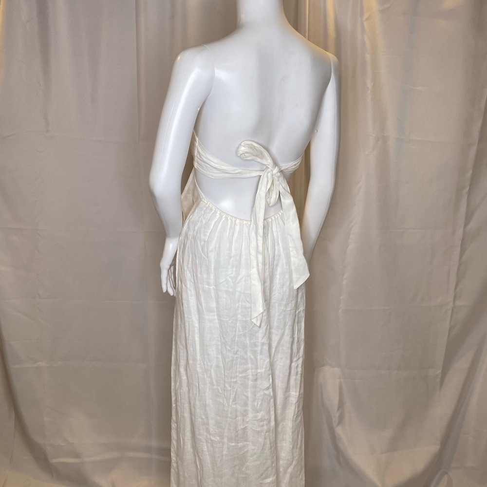 Strapless white dress